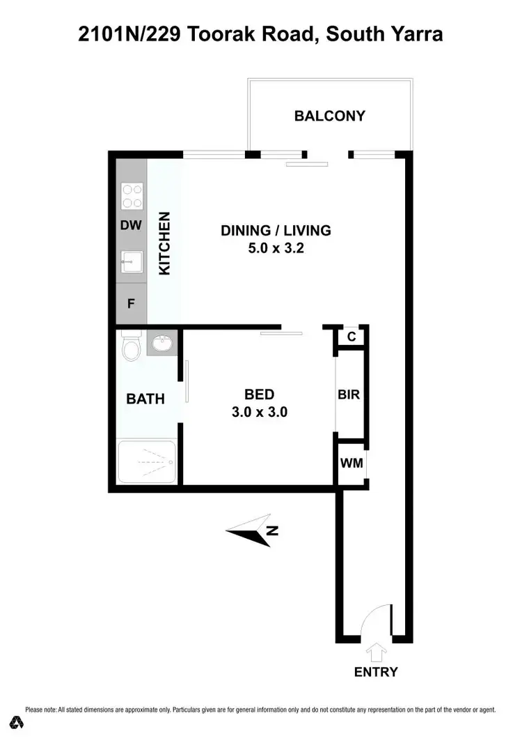 Floorplan of Homely apartment listing, 2101N/229 Toorak Road, South Yarra VIC 3141