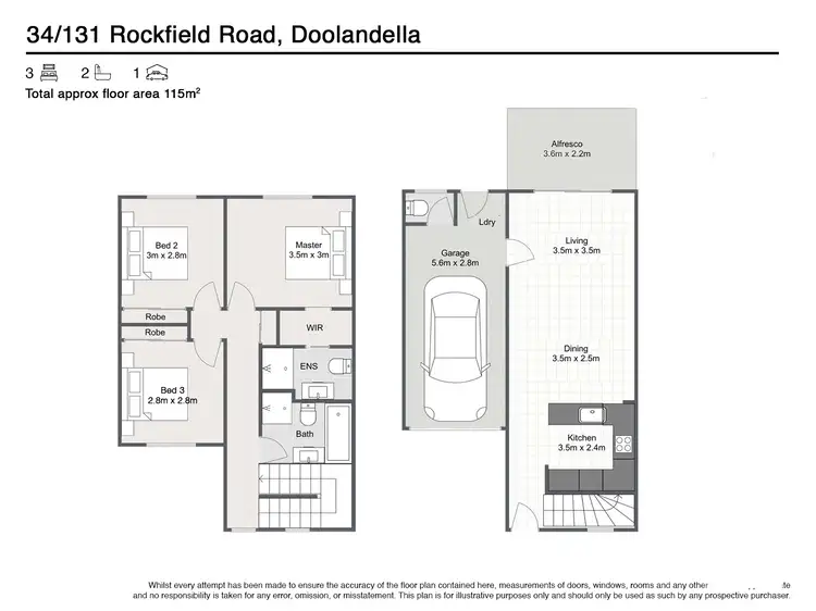 Floorplan of Homely townhouse listing, 34/131 Rockfield Road, Doolandella QLD 4077