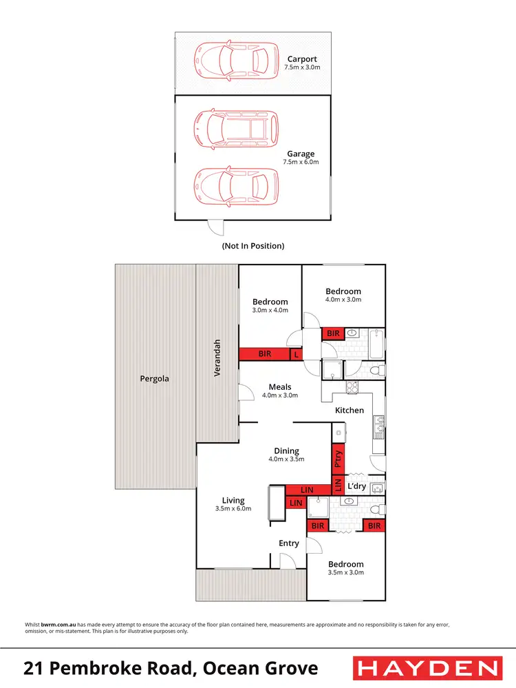 Floorplan of Homely house listing, 21 Pembroke Rd, Ocean Grove VIC 3226