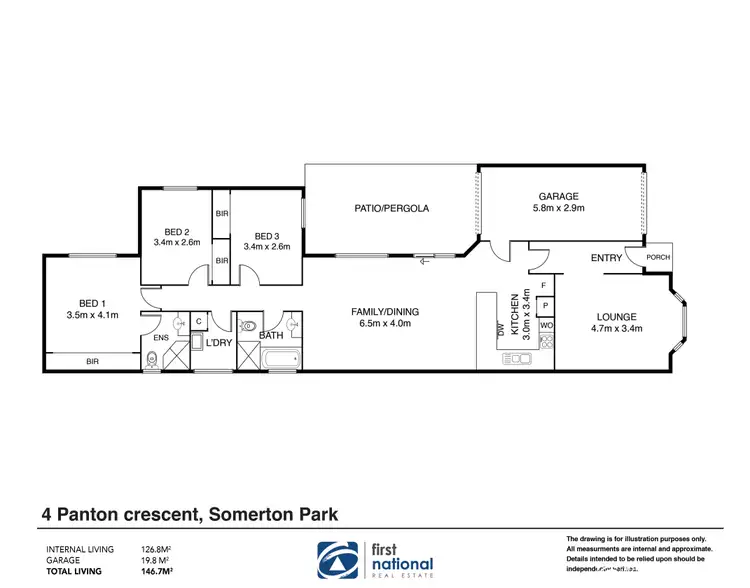 Floorplan of Homely house listing, 4 Panton Crescent, Somerton Park SA 5044