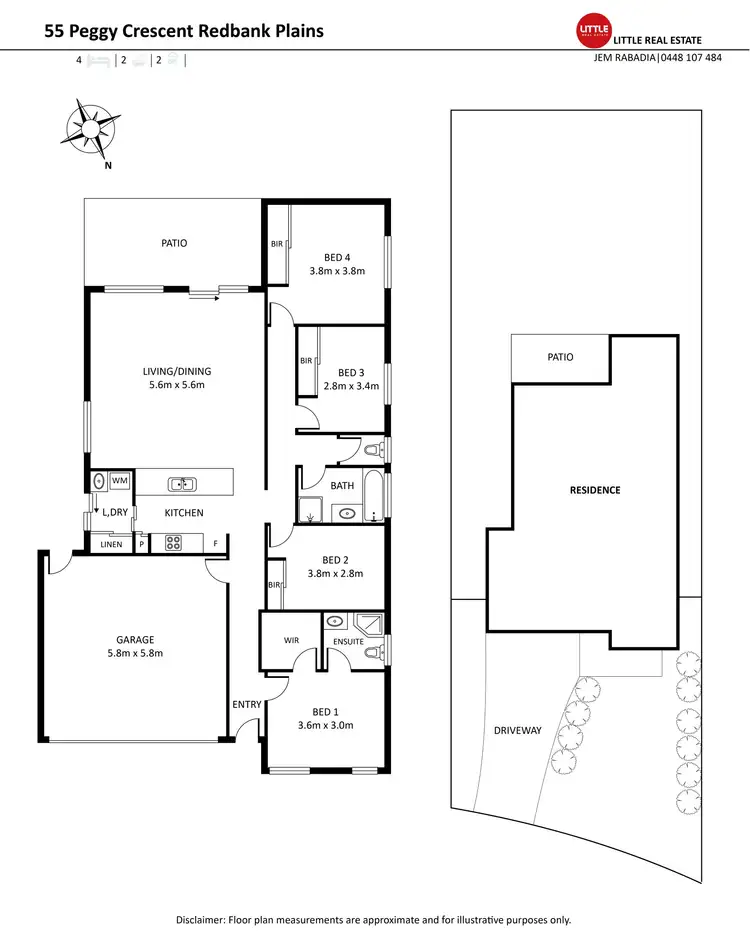 Floorplan of Homely house listing, 55 Peggy Crescent, Redbank Plains QLD 4301