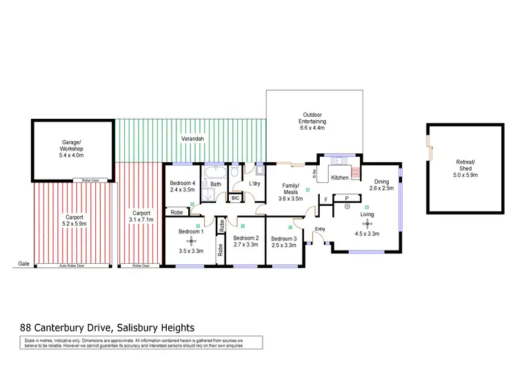 Floorplan of Homely house listing, 88 Canterbury Drive, Salisbury Heights SA 5109