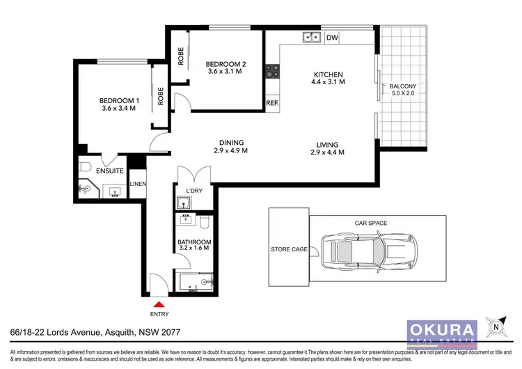 Floorplan of Homely apartment listing, 66/421 Pacific Highway, Asquith NSW 2077