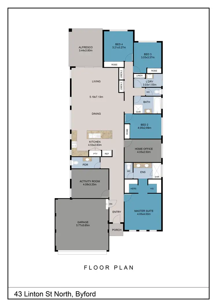 Floorplan of Homely house listing, 43 Linton Street, Byford WA 6122