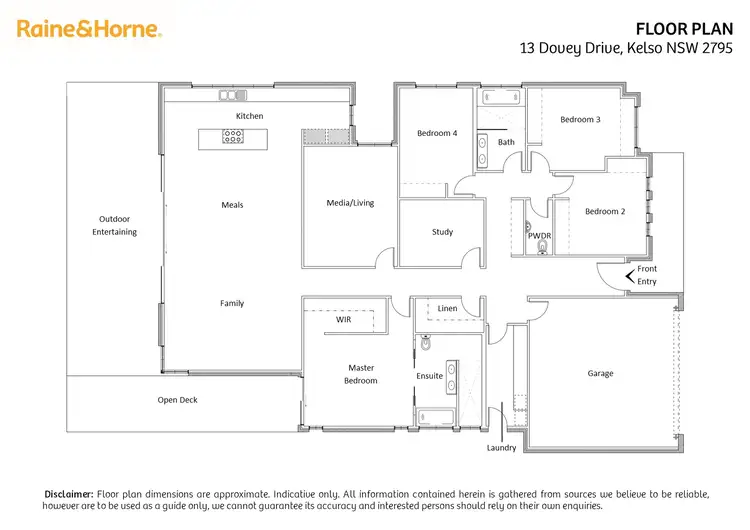 Floorplan of Homely house listing, 13 Dovey Drive, Kelso NSW 2795