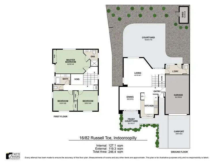 Floorplan of Homely townhouse listing, 16/82 Russell Terrace, Indooroopilly QLD 4068