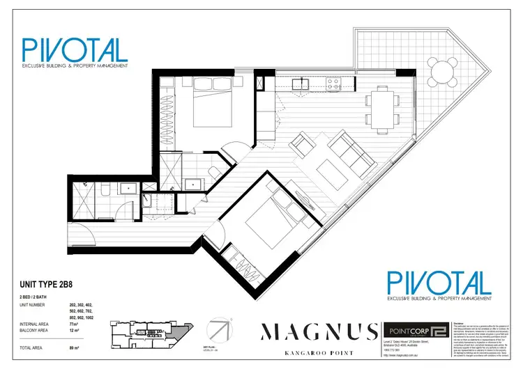 Floorplan of Homely apartment listing, 6022/59 O'Connell St, Kangaroo Point QLD 4169