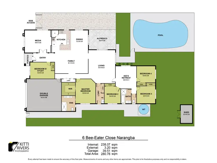 Floorplan of Homely house listing, 6 Bee Eater Close, Narangba QLD 4504
