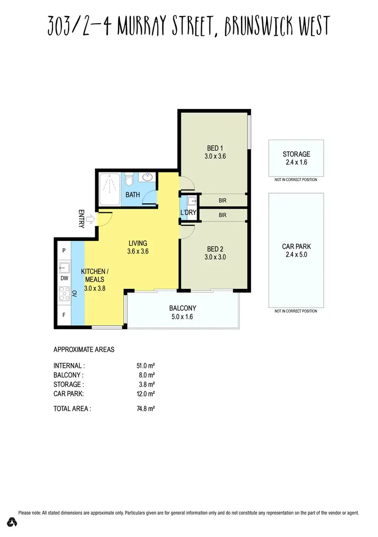 Floorplan of Homely apartment listing, 303/2-4 Murray Street, Brunswick West VIC 3055