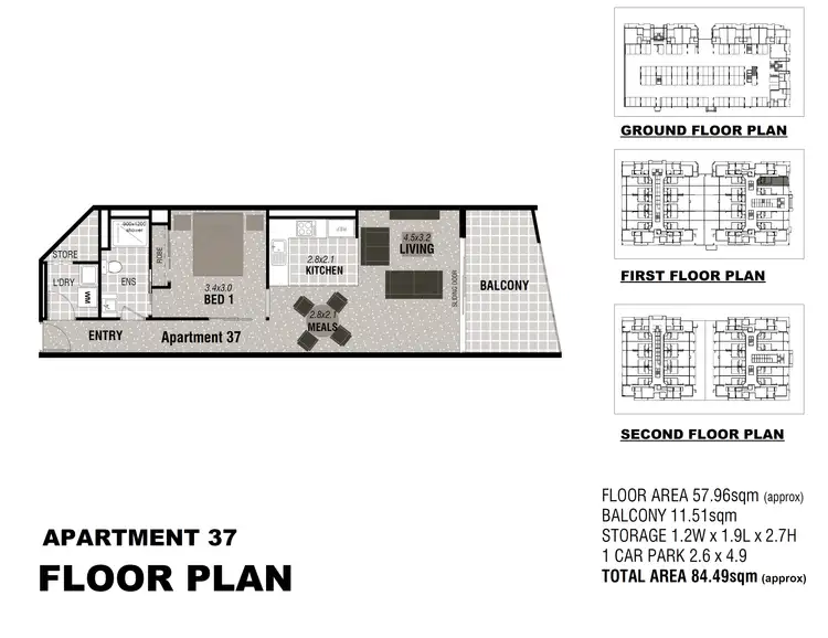 Floorplan of Homely apartment listing, 37/1 Jarama Boulevard, Epping VIC 3076