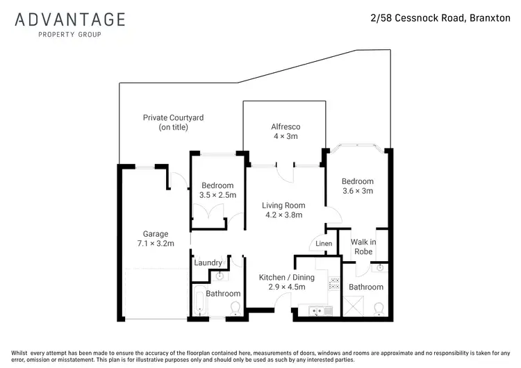 Floorplan of Homely villa listing, 2/58 Cessnock Road, Branxton NSW 2335
