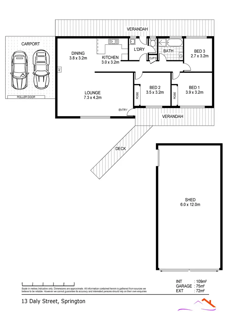 Floorplan of Homely house listing, 13 Daly Street, Springton SA 5235