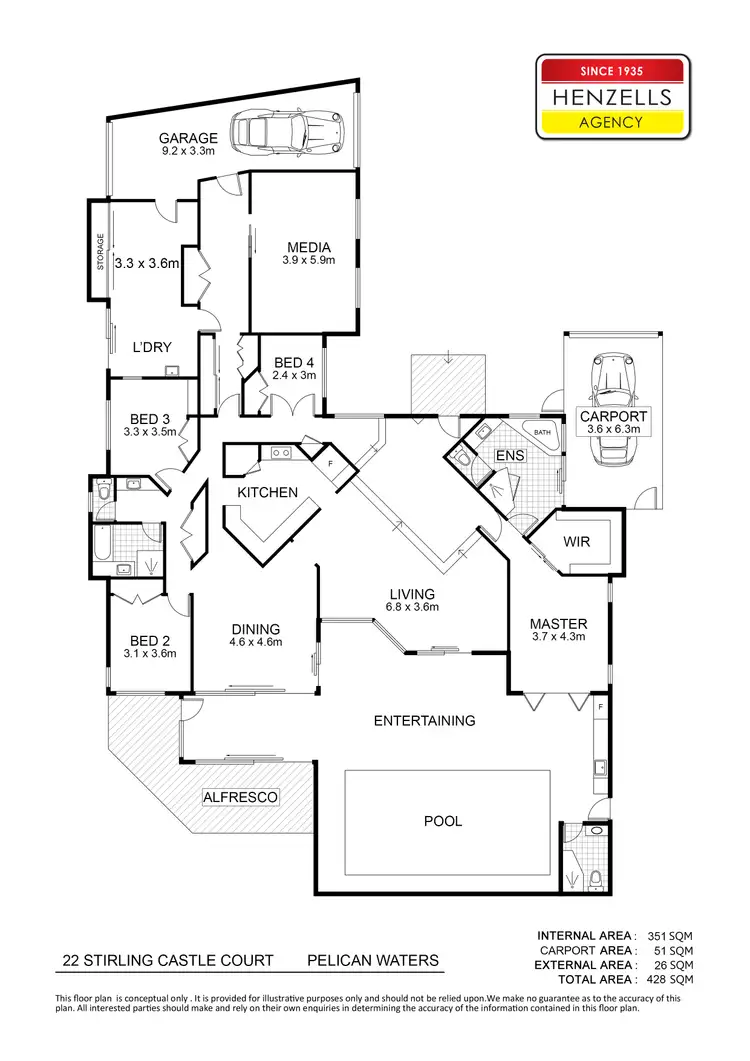 Floorplan of Homely house listing, 22 Stirling Castle Court, Pelican Waters QLD 4551