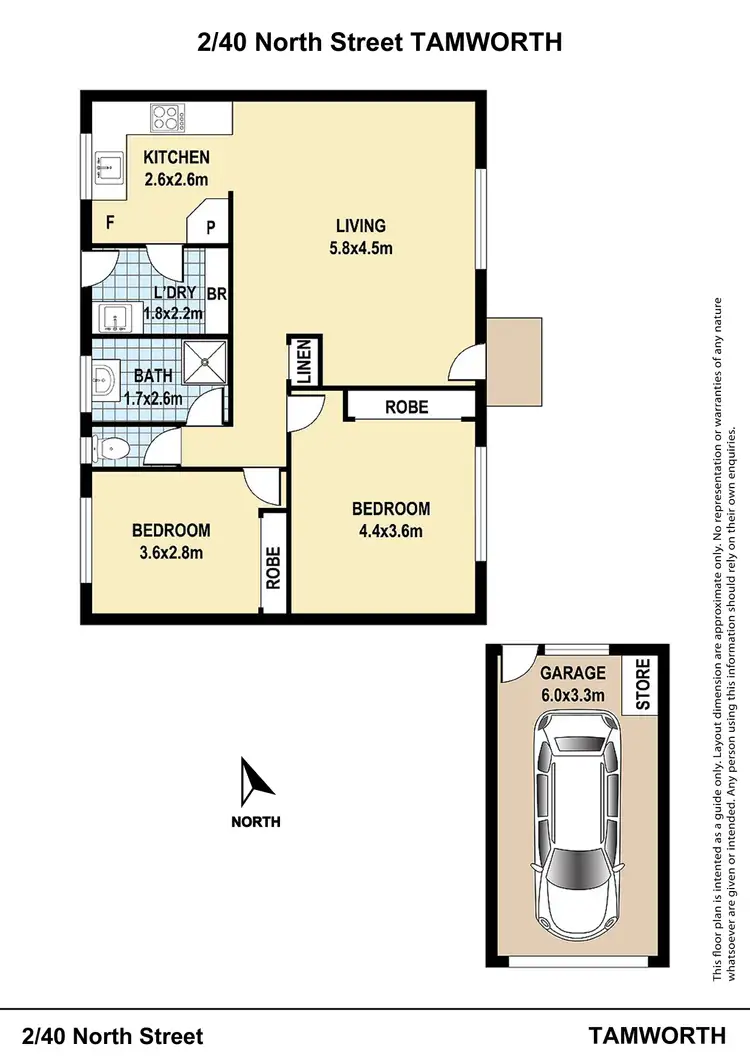 Floorplan of Homely villa listing, 2/40 North Street, North Tamworth NSW 2340