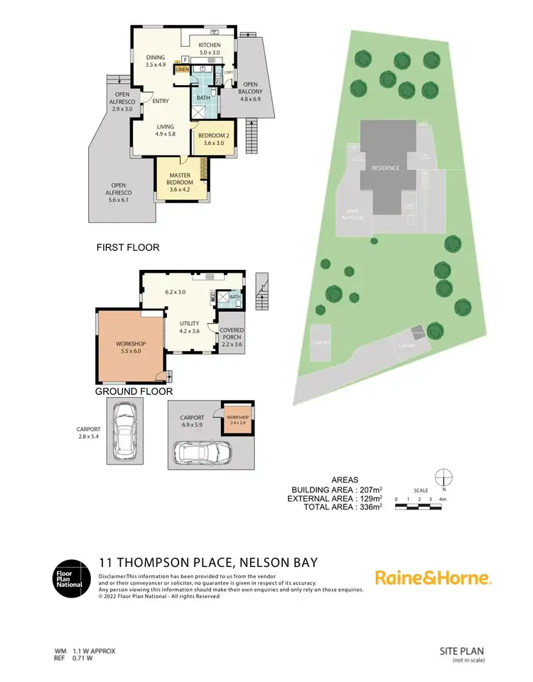 Floorplan of Homely house listing, 11 Thompson Place, Nelson Bay NSW 2315