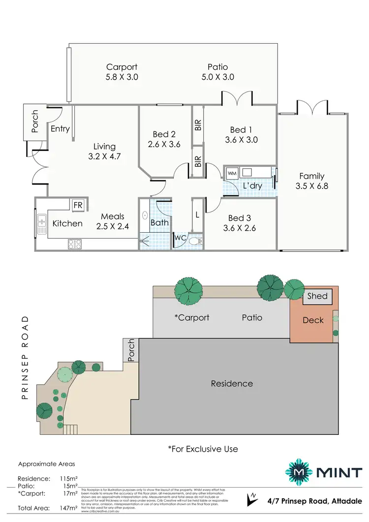 Floorplan of Homely villa listing, 4/7 Prinsep Road, Attadale WA 6156