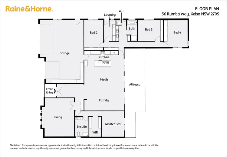Floorplan of Homely house listing, 56 Ilumba Way, Kelso NSW 2795