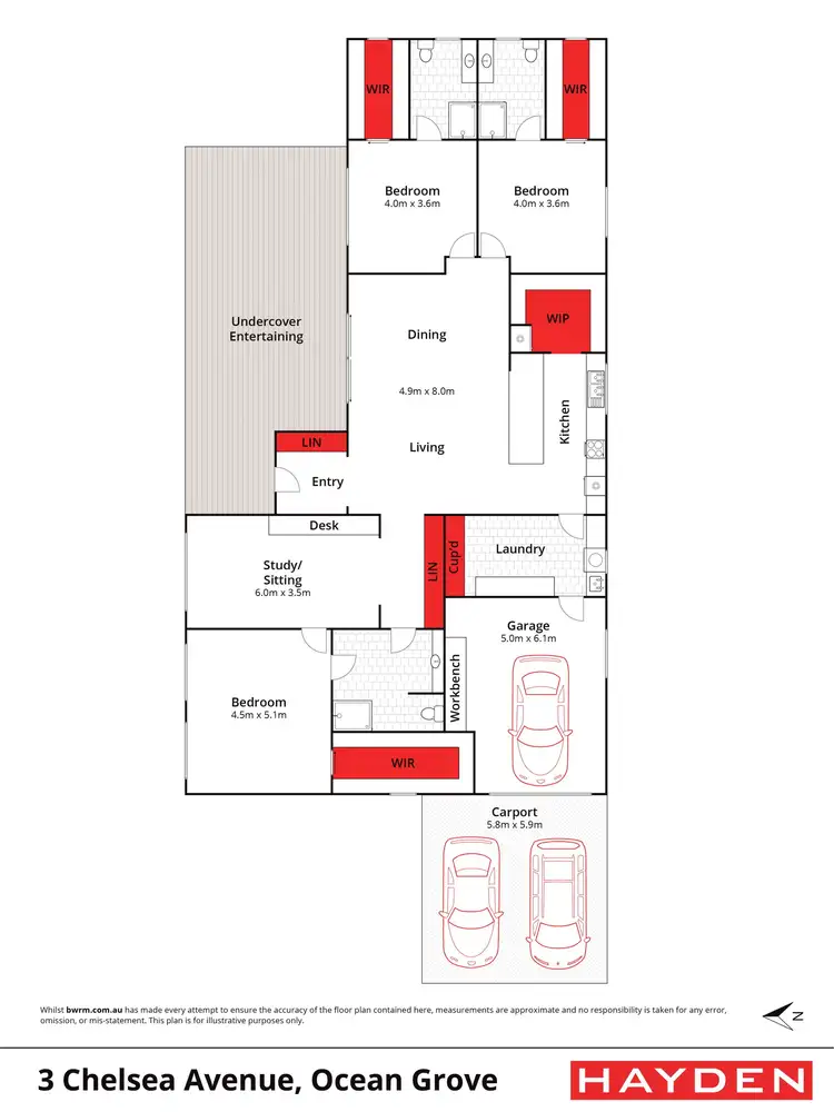 Floorplan of Homely house listing, 3 Chelsea Avenue, Ocean Grove VIC 3226