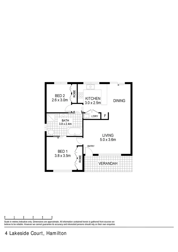 Floorplan of Homely unit listing, 4 Lakeside Court, Hamilton VIC 3300