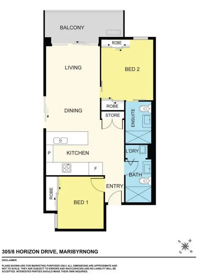 Floorplan of Homely apartment listing, 305/8 Horizon Drive, Maribyrnong VIC 3032