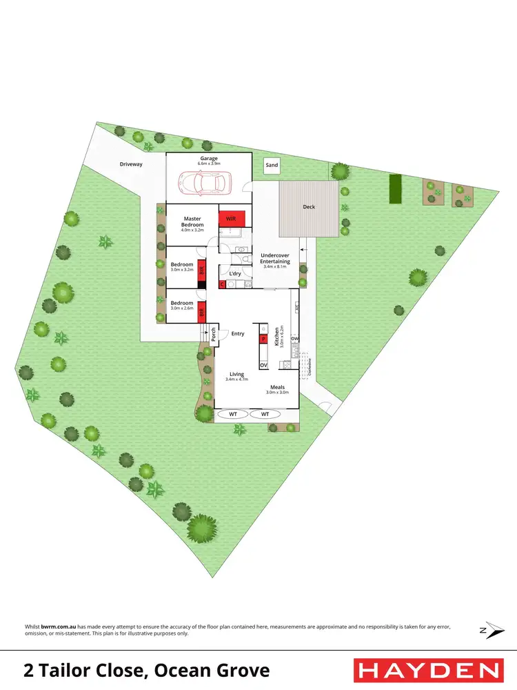 Floorplan of Homely house listing, 2 Tailor Close, Ocean Grove VIC 3226