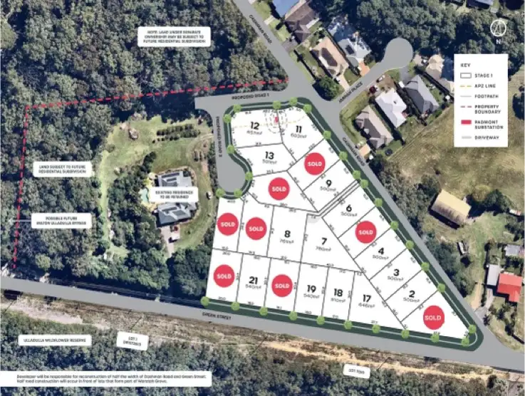 Floorplan of Homely land listing, Lots Cashman Road "Waratah Grove Estate", Ulladulla NSW 2539