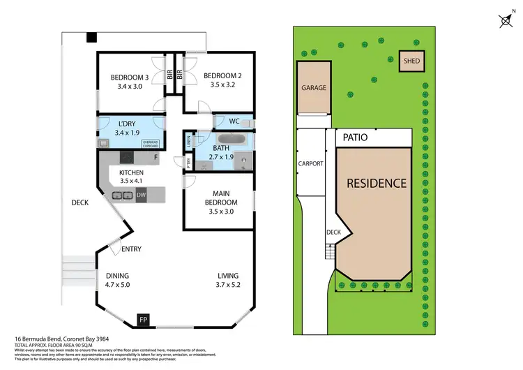 Floorplan of Homely house listing, 16 Bermuda Bend, Coronet Bay VIC 3984