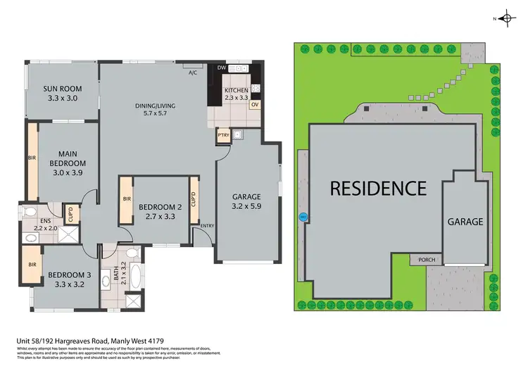 Floorplan of Homely villa listing, 58/192 Hargreaves Road, Manly West QLD 4179