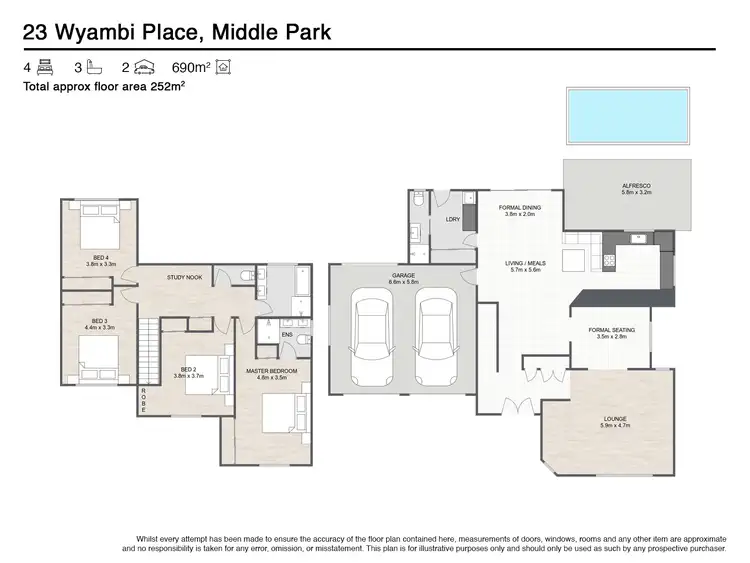 Floorplan of Homely house listing, 23 Wyambi Place, Middle Park QLD 4074