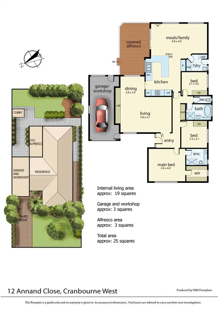 Floorplan of Homely house listing, 12 Annand Close, Cranbourne West VIC 3977