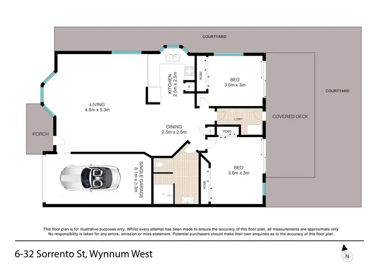 Floorplan of Homely unit listing, 6/32 Sorrento Street, Wynnum West QLD 4178