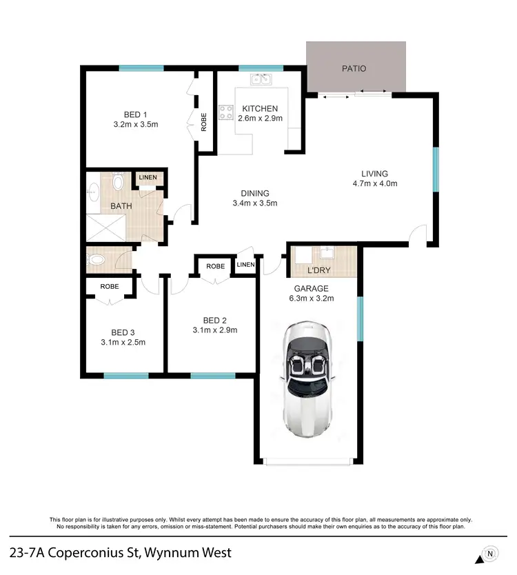 Floorplan of Homely unit listing, 23/7A Copernicus Street, Wynnum West QLD 4178