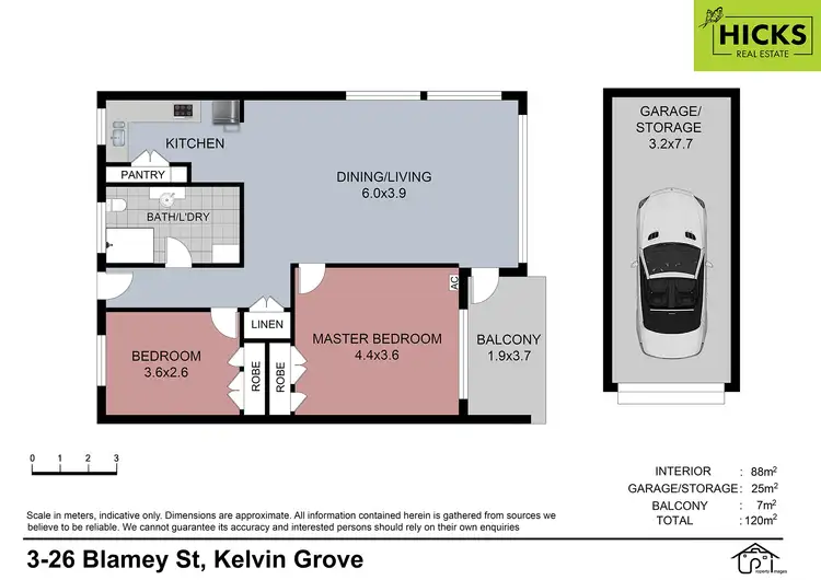Floorplan of Homely unit listing, 3/26 Blamey Street, Kelvin Grove QLD 4059