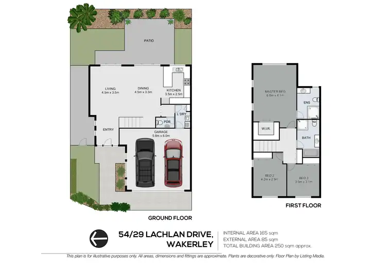 Floorplan of Homely townhouse listing, 54/29 Lachlan Drive, Wakerley QLD 4154