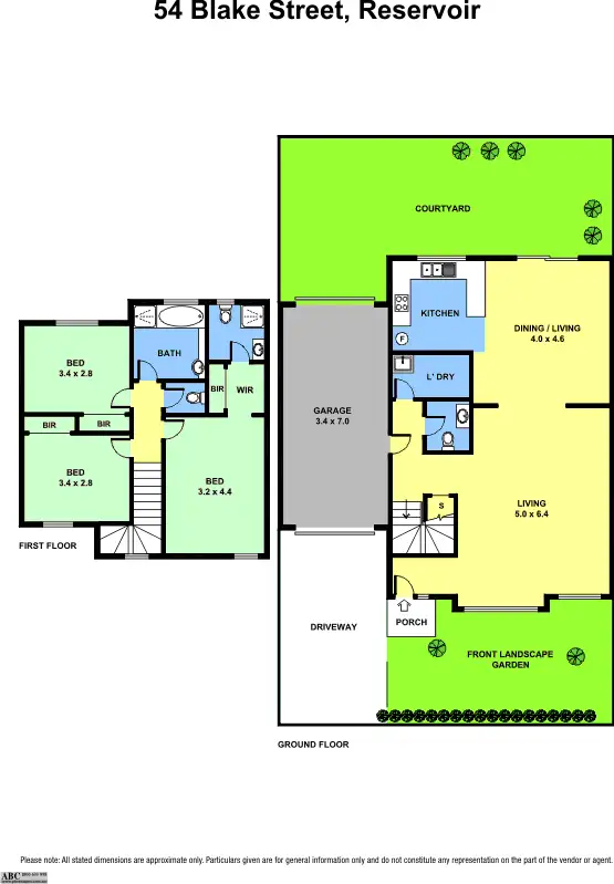 Floorplan of Homely townhouse listing, 54 Blake Street, Reservoir VIC 3073