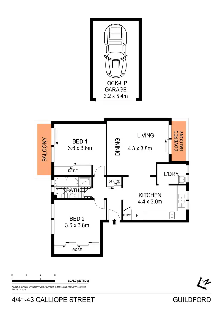 Floorplan of Homely unit listing, 4/41-43 Calliope Street, Guildford NSW 2161