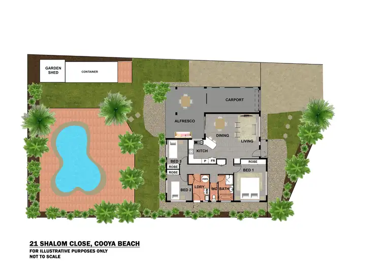 Floorplan of Homely house listing, 21 Shalom Close, Cooya Beach QLD 4873