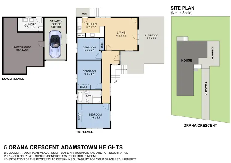 Floorplan of Homely house listing, 5 Orana Crescent, Adamstown Heights NSW 2289