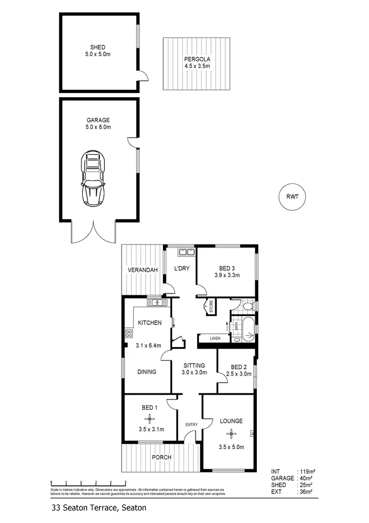 Floorplan of Homely house listing, 33 Seaton Terrace, Seaton SA 5023