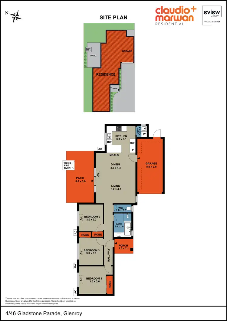 Floorplan of Homely unit listing, 4/46 Gladstone Parade, Glenroy VIC 3046