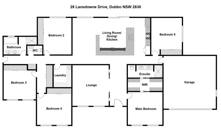 Floorplan of Homely house listing, 28 Lansdowne Drive, Dubbo NSW 2830