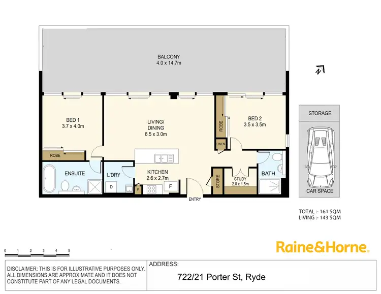 Floorplan of Homely apartment listing, 722/21 Porter Street, Ryde NSW 2112