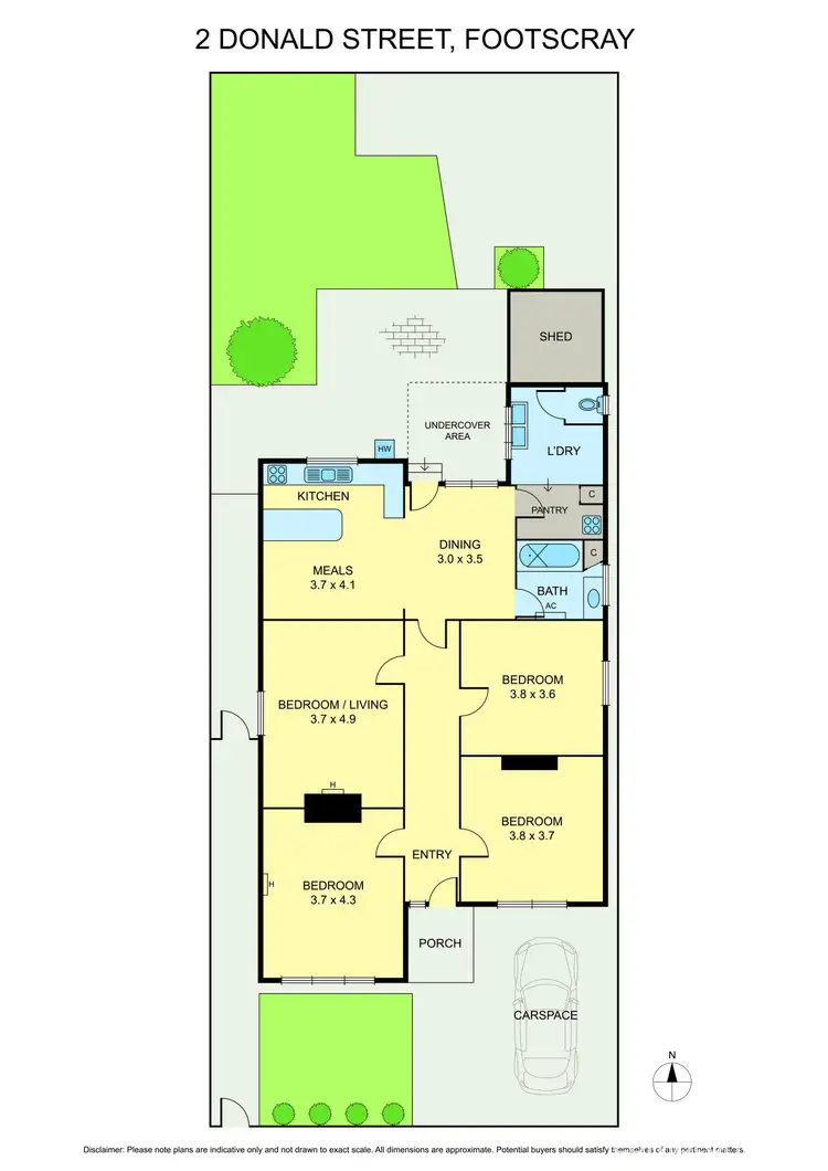 Floorplan of Homely house listing, 2 Donald St, Footscray VIC 3011