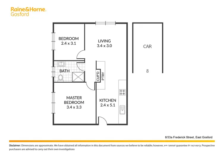 Floorplan of Homely apartment listing, 8/33a Frederick Street, East Gosford NSW 2250
