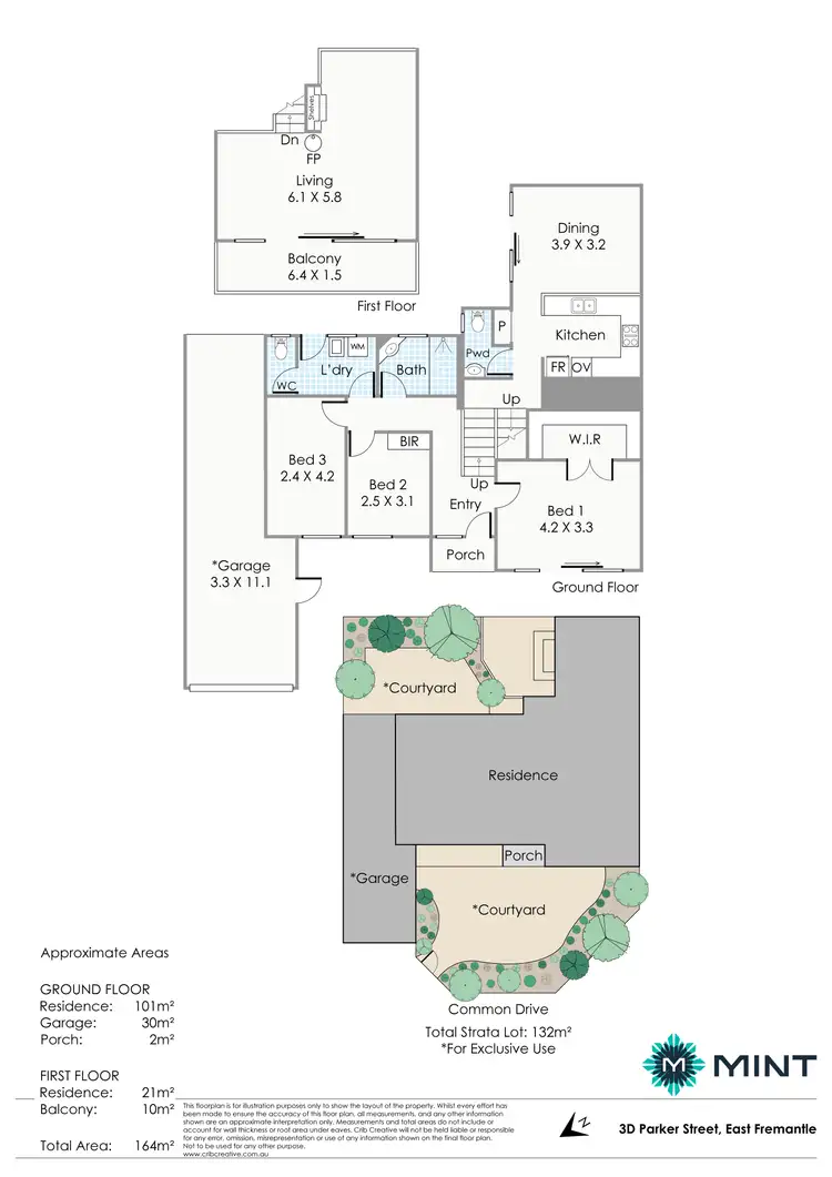 Floorplan of Homely house listing, 3D Parker Street, East Fremantle WA 6158