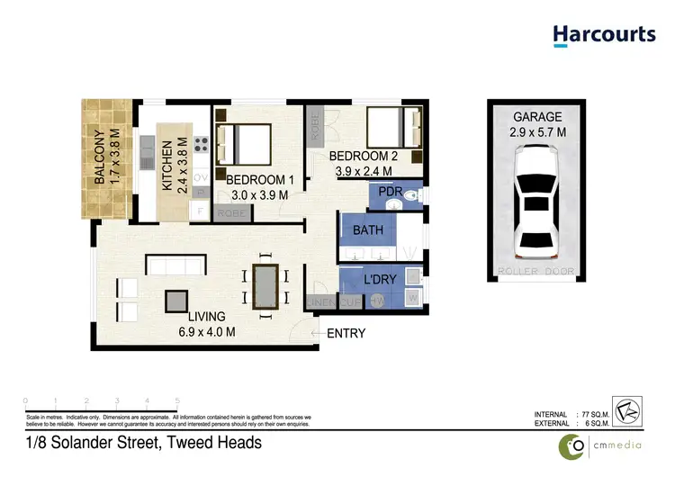 Floorplan of Homely unit listing, 1/8 Solander Street, Tweed Heads NSW 2485