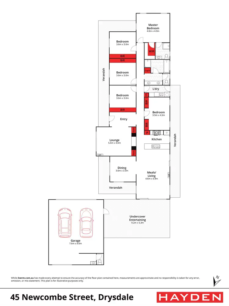 Floorplan of Homely house listing, 45 Newcombe Street, Drysdale VIC 3222
