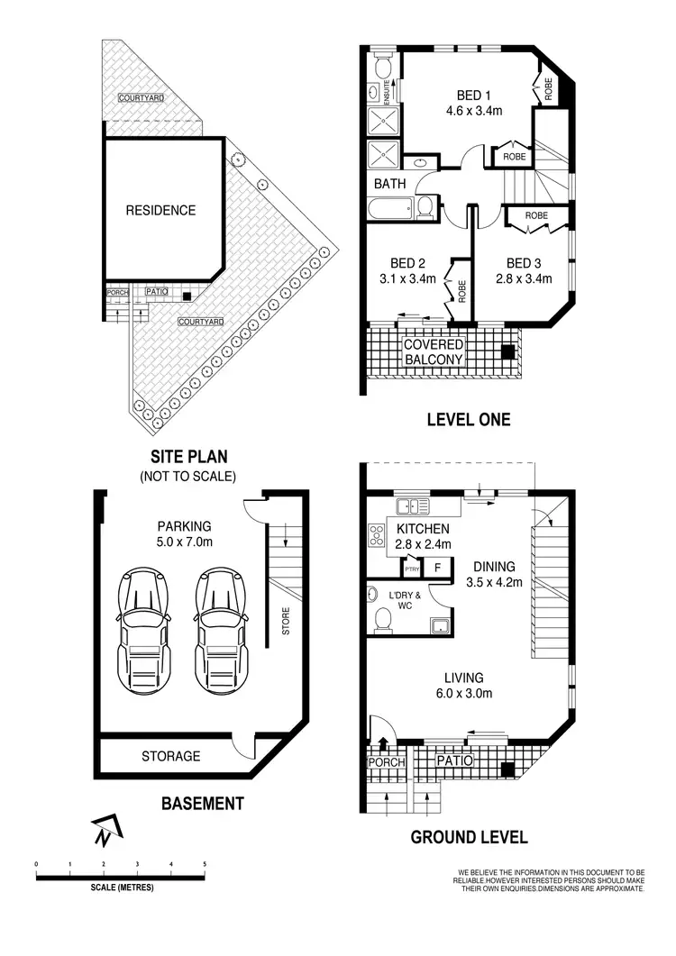 Floorplan of Homely townhouse listing, 5/174 President Avenue, Brighton Le Sands NSW 2216