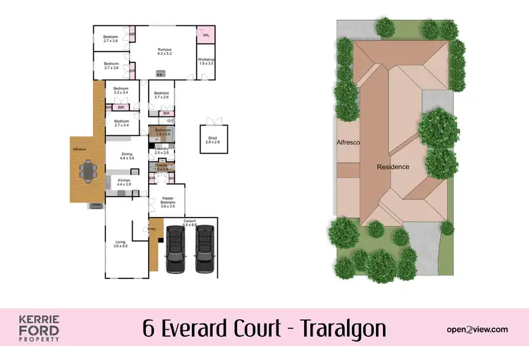Floorplan of Homely house listing, 6 Everard Court, Traralgon VIC 3844