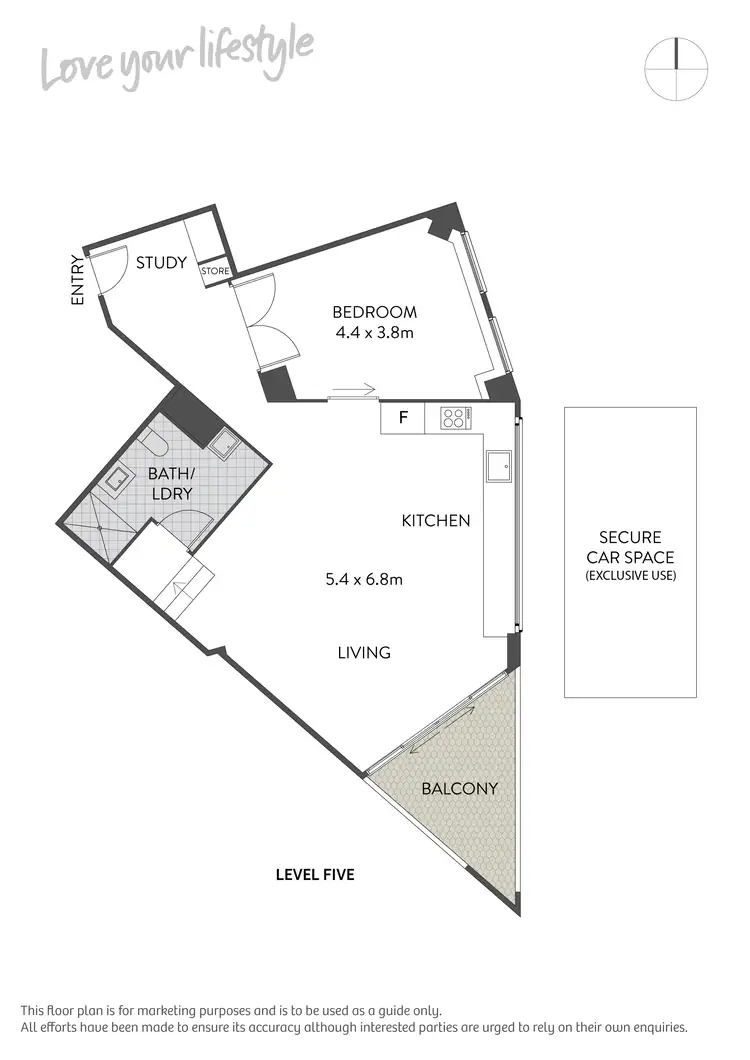 Floorplan of Homely apartment listing, 529/1 Missenden Road, Camperdown NSW 2050